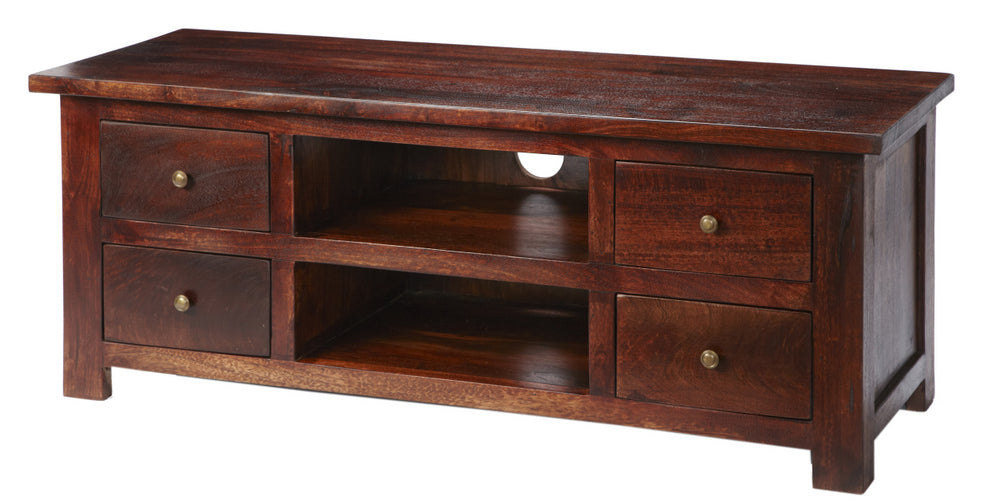 Jaipur Dark Mango TV Cabinet made from solid mango wood