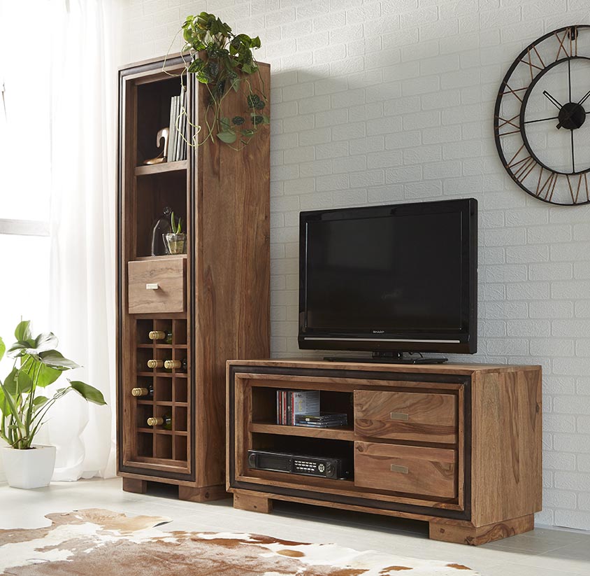 Jodhpur Sheesham Wine Bookcase made from solid Sheesham wood