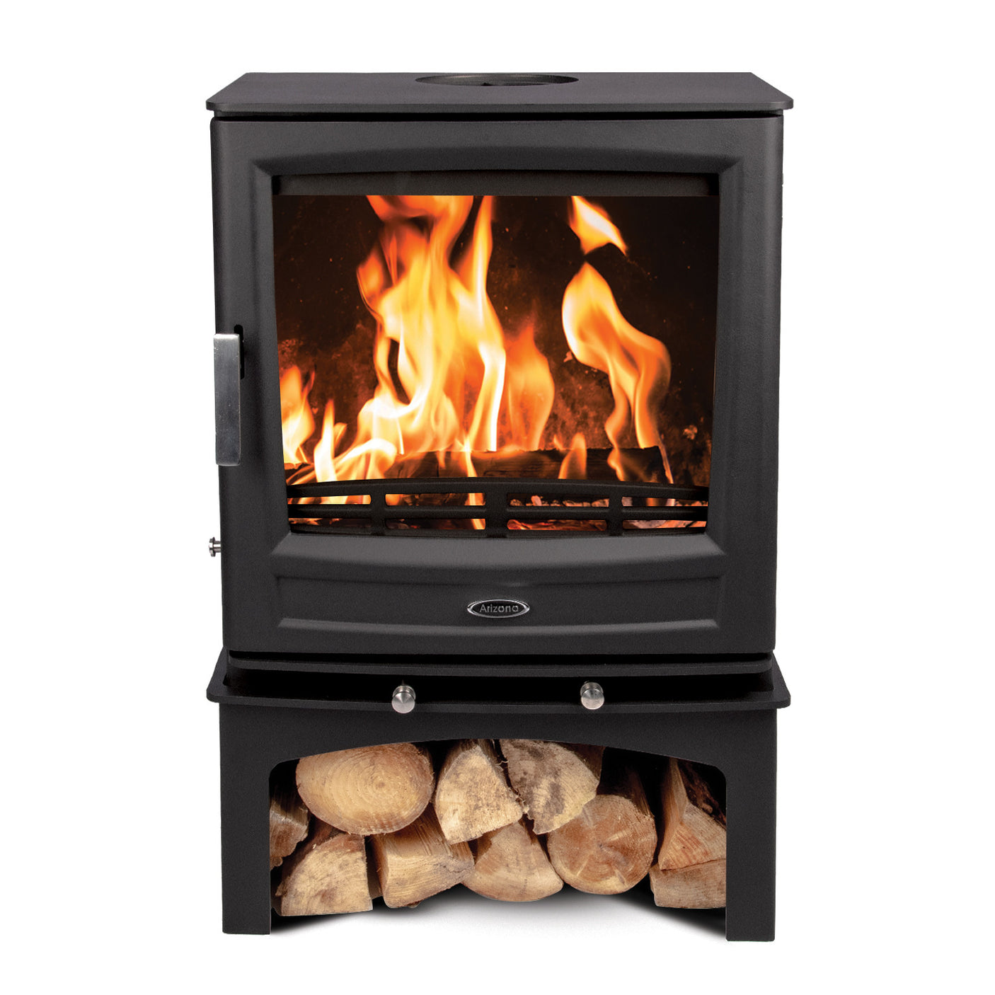 Mazona Ive 7KW Woodburning Multifuel Stove With Logstore