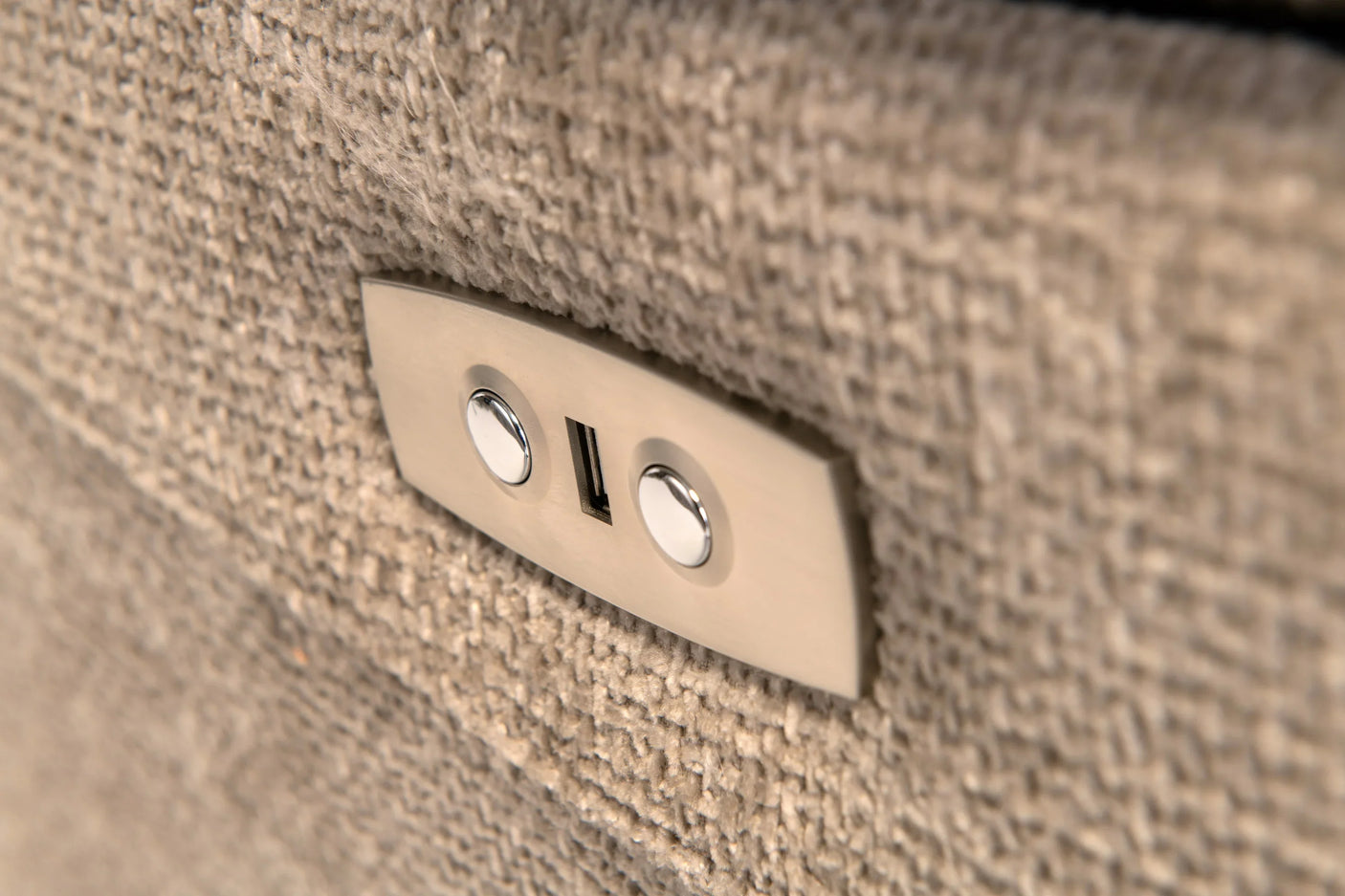 Layla Chanel Fabric Recliner Corner Sofa with USB