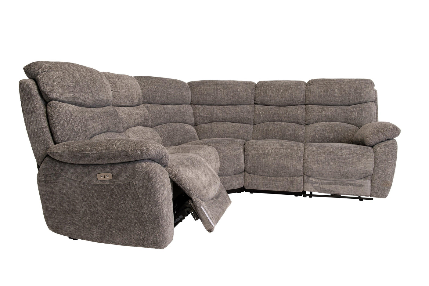 Layla Chanel Fabric Recliner Corner Sofa with USB