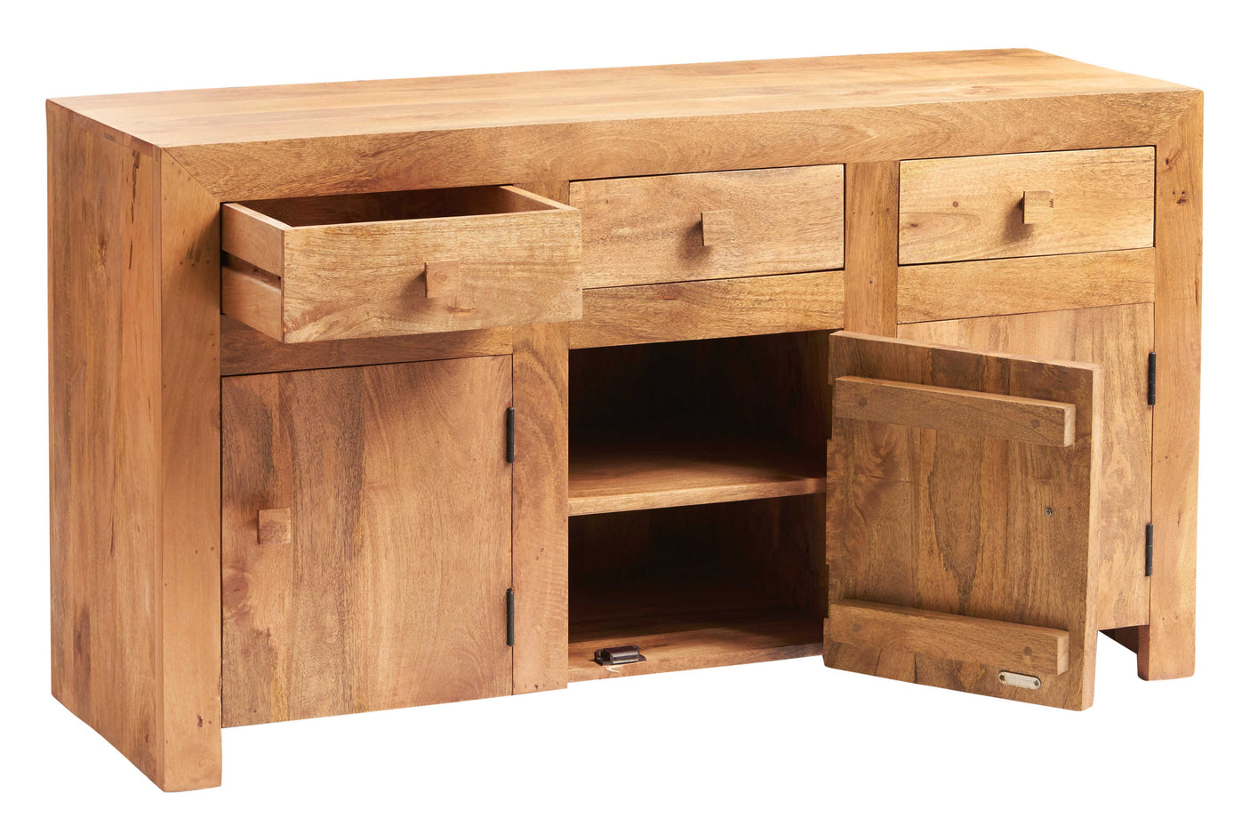 Toko Light Mango Large Sideboard made from solid mango hardwood with a matte finish
