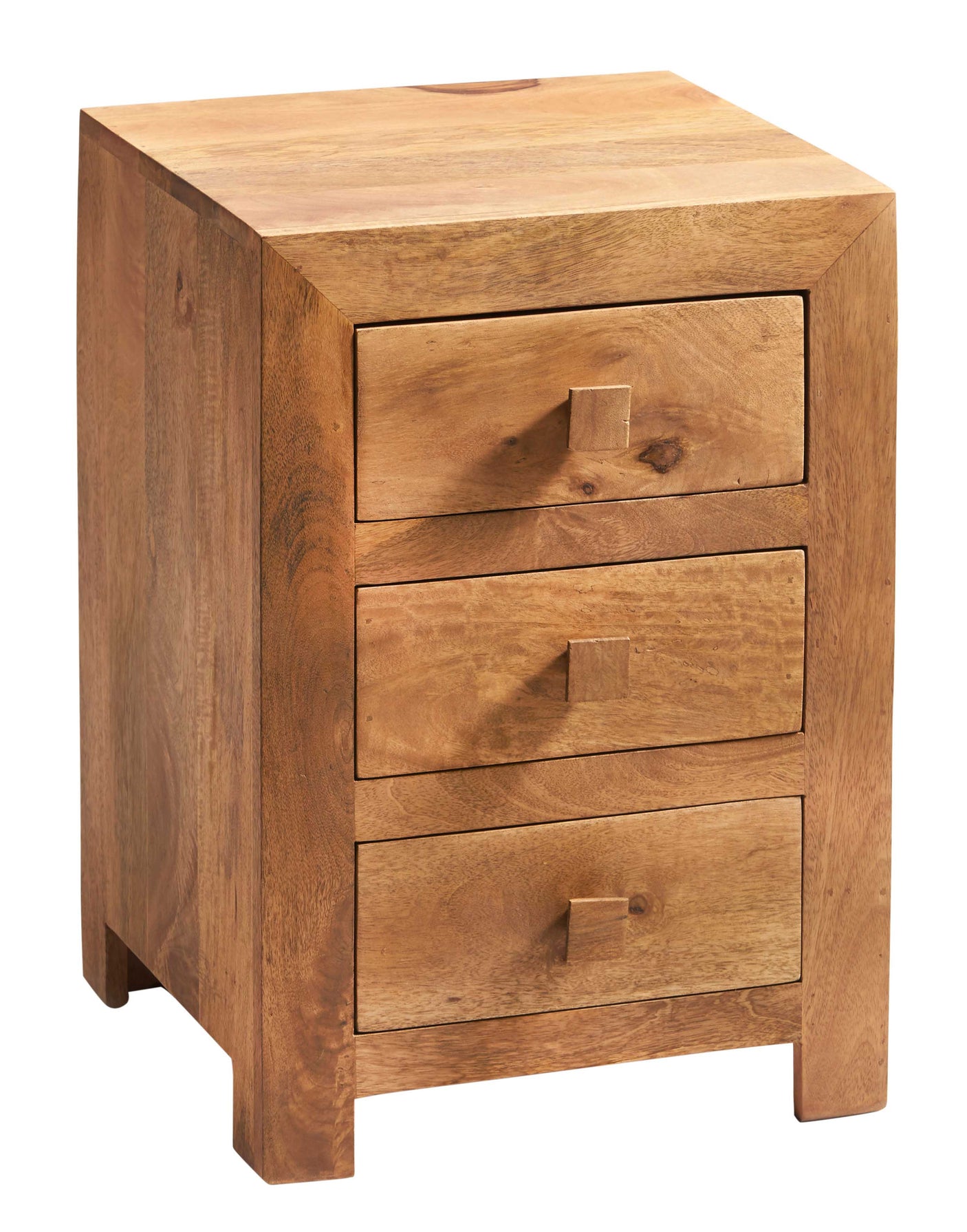 Toko Light Mango 3 Drawer Bedside in eco-friendly solid wood