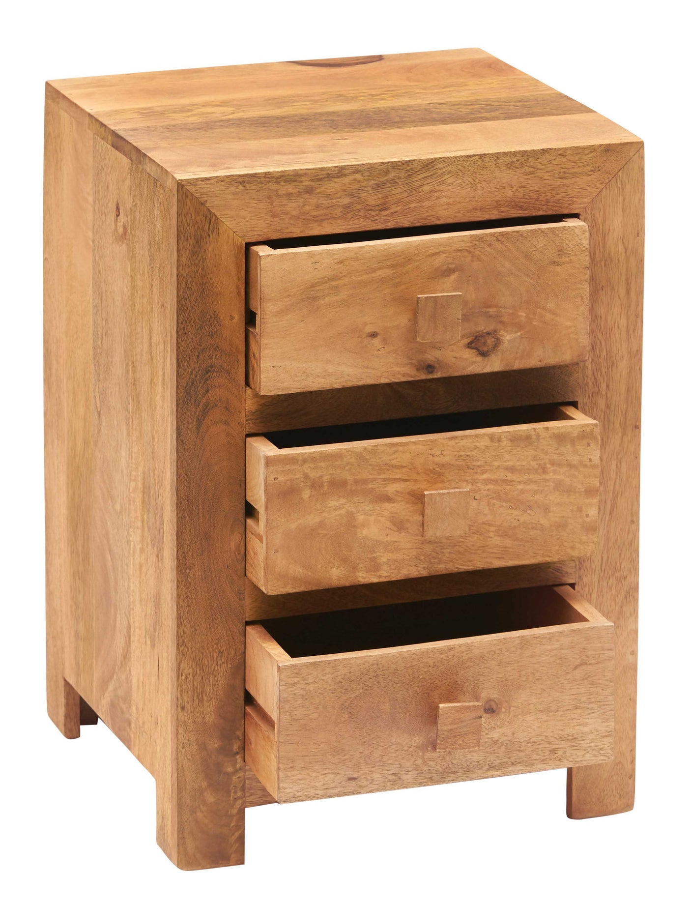 Toko Light Mango 3 Drawer Bedside in eco-friendly solid wood