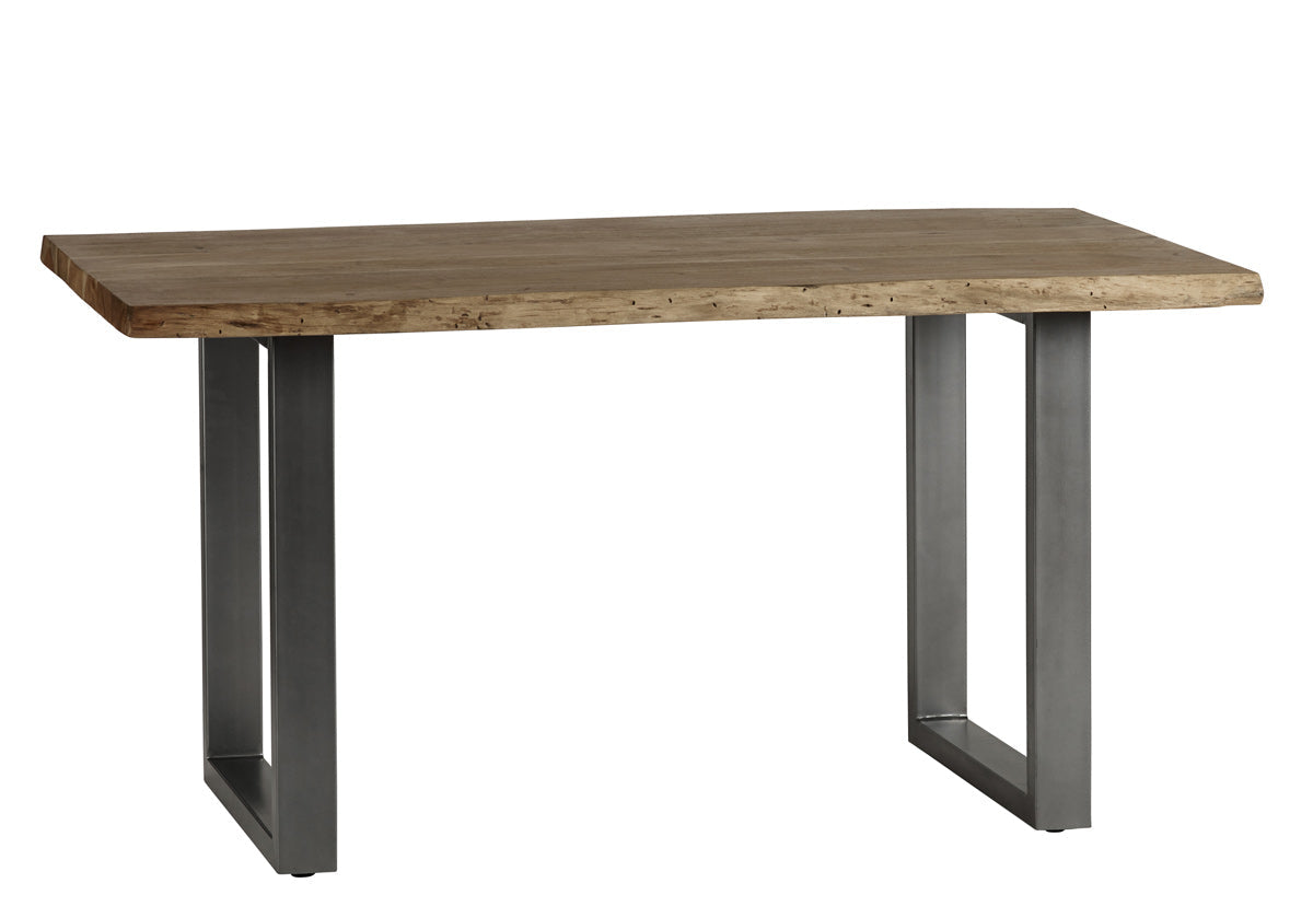 Baltic live edge dining table made of solid acacia wood with metal legs