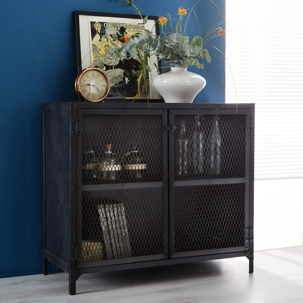 Metalica Iron Small Sideboard made from reclaimed metal