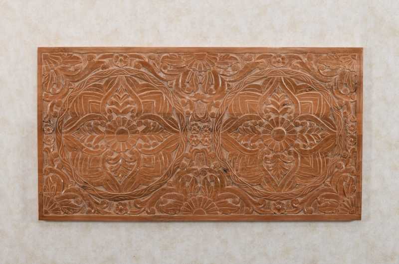 Artwork Mango Wood Bedframe Headboard