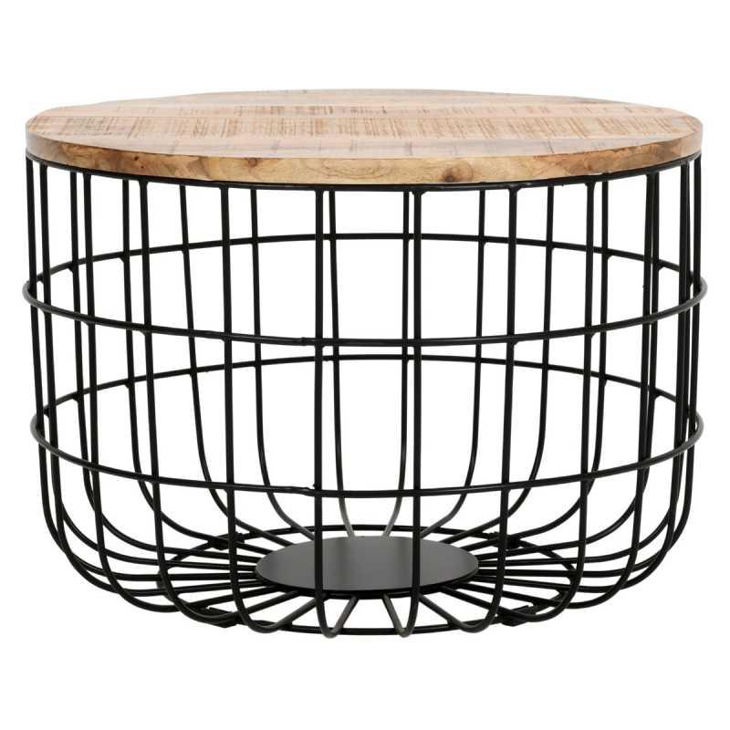 Surrey Solid Wood & Metal Wire Coffee Table - View 3