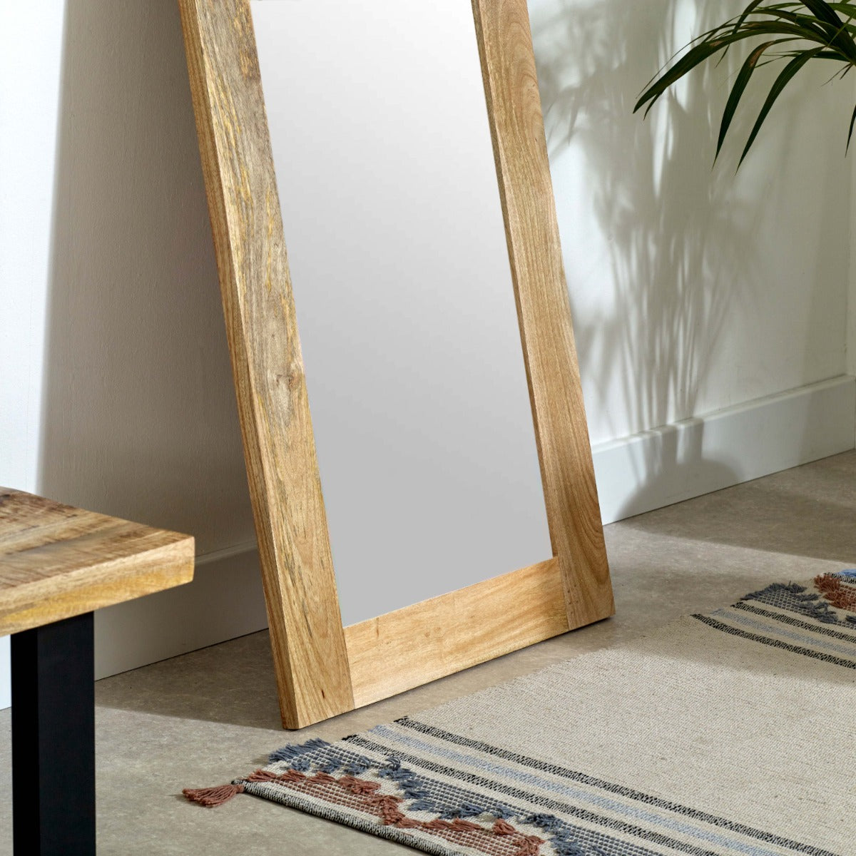 Surrey extra long mirror with solid mango wood frame