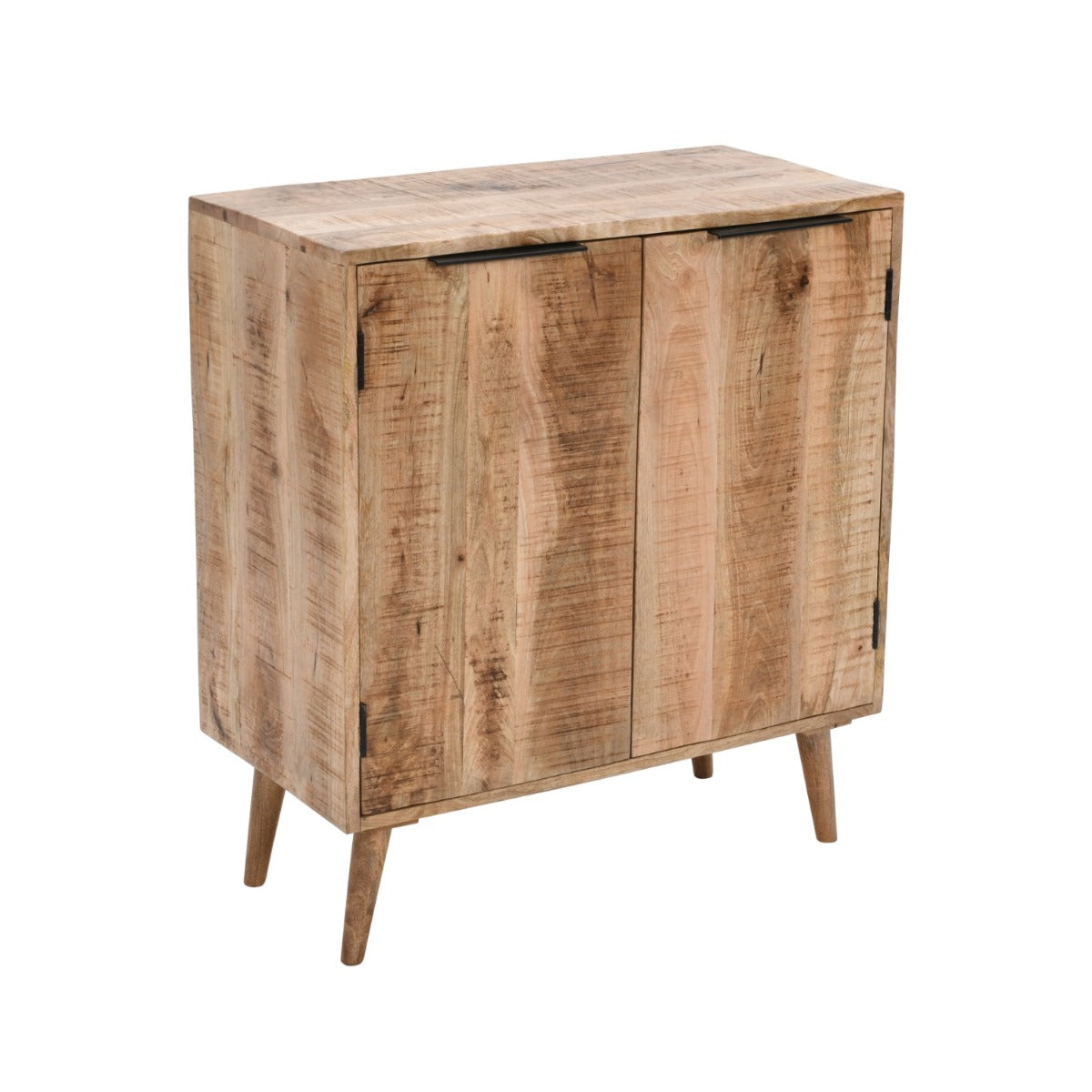 Surrey solid wood drinks cabinet with a lacquered finish, showcasing handmade craftsmanship and natural wood grain.