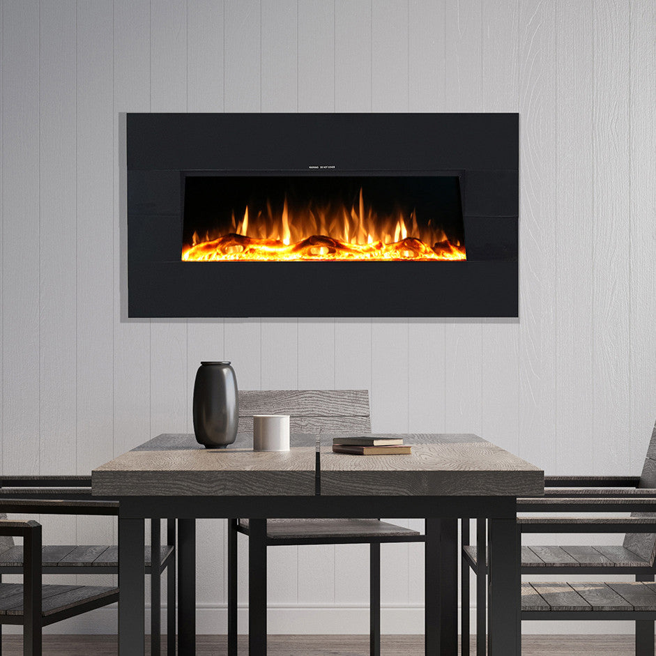 Ezee Glow 42" Mini Zara Black Wall Hung Fire