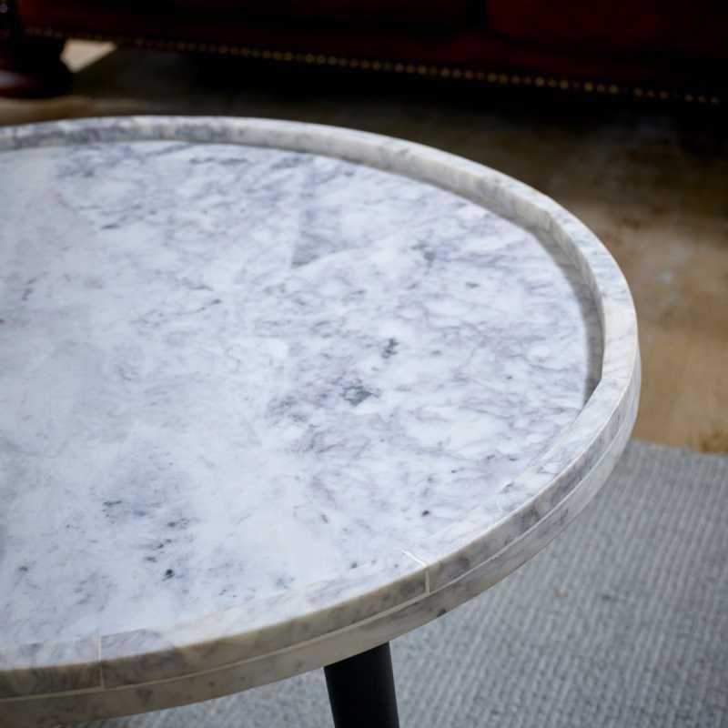 Opal Coffee Table With Marble Top And Metal Legs - View 4