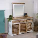 Alfie Wood Sideboard - 3 Drawers & 3 Doors - View 10