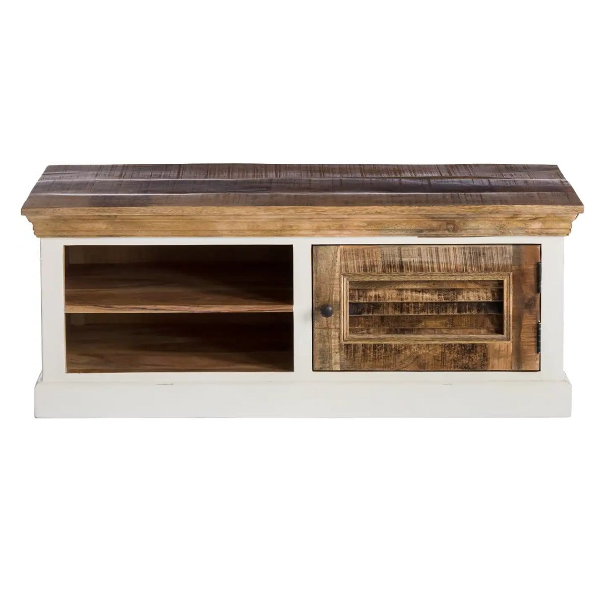 Alfie Wood Shoe Rack and Hanger Wall Hook Set in whiteish mango wood
