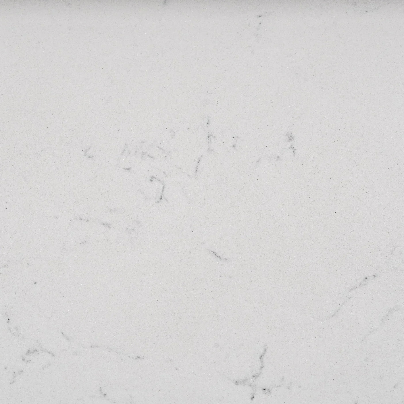White marble effect quartz surface with subtle grey veining