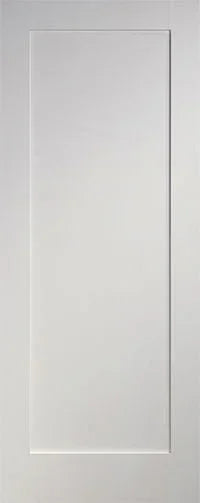 White interior door with single recessed panel, modern minimalist design