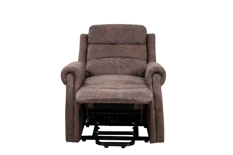 Willis Dual Motor Lift & Tilt Recliner Chair-Antique Brown Rub Off