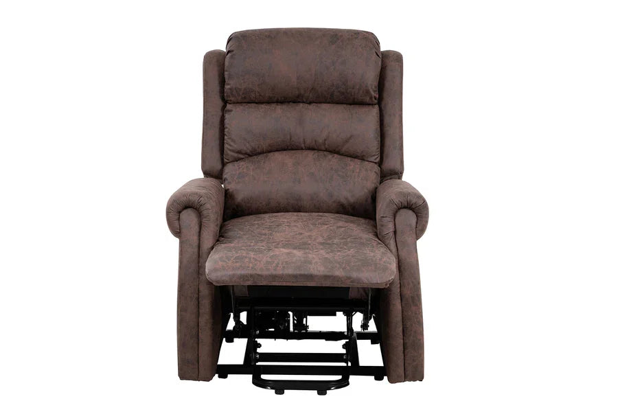 Willis Dual Motor Lift & Tilt Recliner Chair-Antique Brown Rub Off