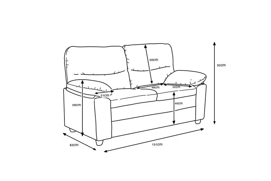 Andreas 2 Seater-Grey