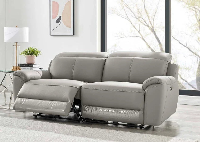 Madrid 3 Seater Electric Recliner - Charcoal