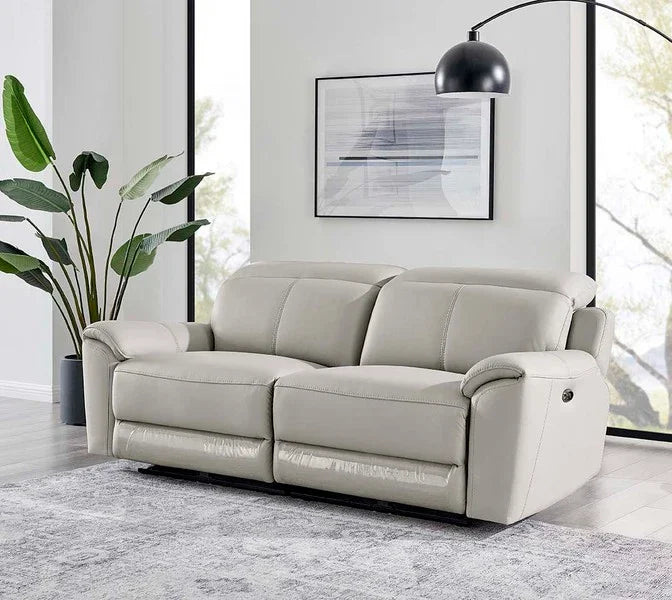 Madrid 3 Seater Electric Recliner - Light Grey
