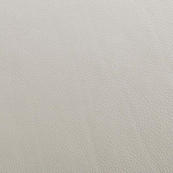 Closeup of light grey leather upholstery texture for sofa or armchair
