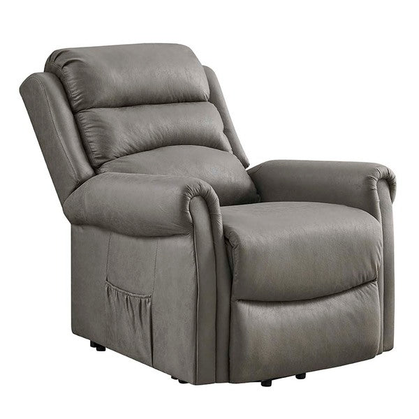 Willis Dual Motor Lift & Tilt Recliner Chair-Antique Grey Rub Off