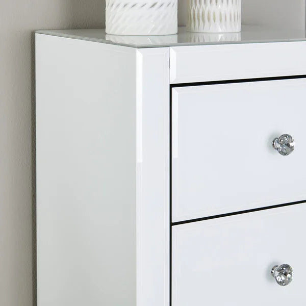 Hollywood 5 Drawer Tallboy-White