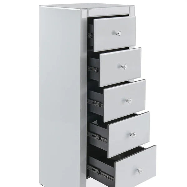 Hollywood 5 Drawer Tallboy-White