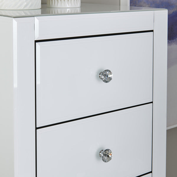 Hollywood 5 Drawer Tallboy-White
