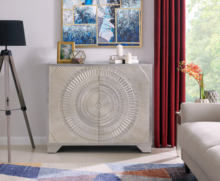 Frenso 2 Door Sideboard Silver