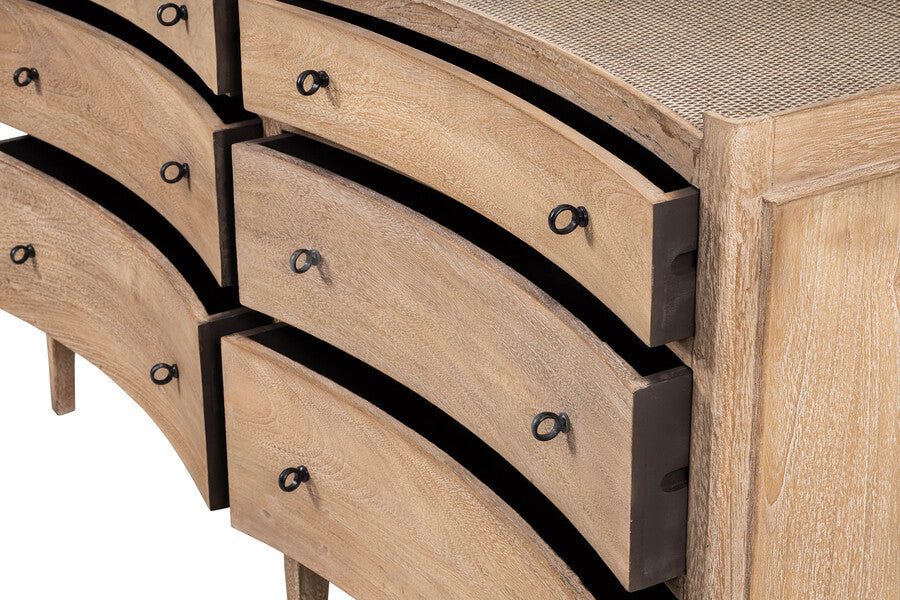 Jacob Chest of 6 Drawers - Natural Wash