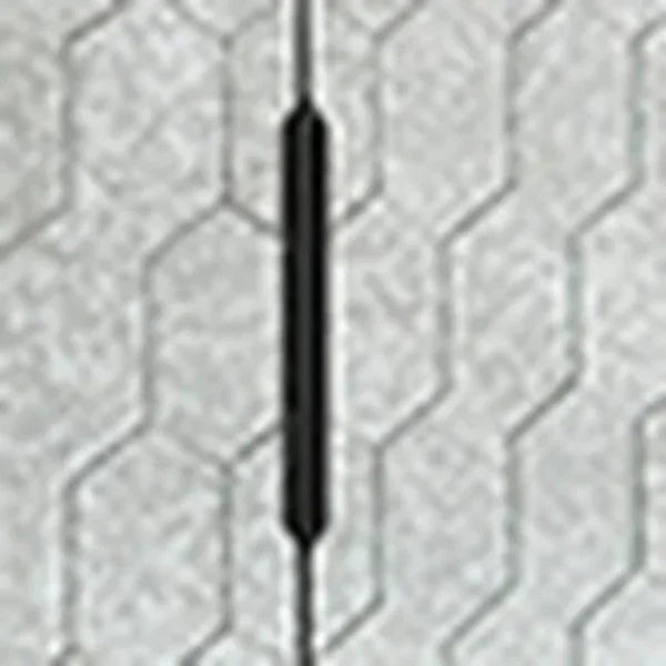 Close up of patterned upholstery fabric with geometric hexagon design