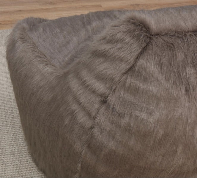Faux Sheepskin Bean Bag-Grey *special* (Minimum Order: 2)
