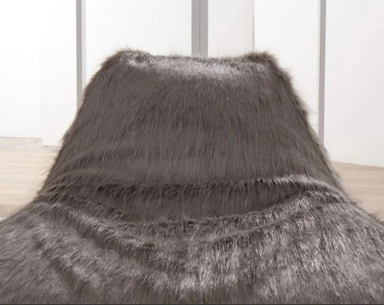 Faux Sheepskin Bean Bag-Grey *special* (Minimum Order: 2)
