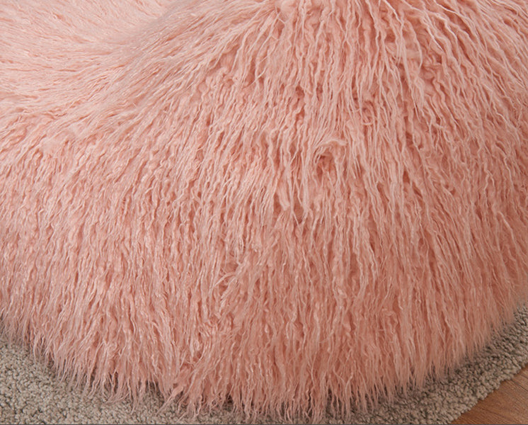 Faux Sheepskin Bean Bag-Pink *special* (Minimum Order: 2)