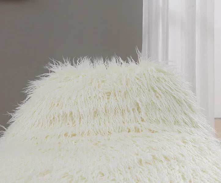Faux Sheepskin Bean Bag-White *special* (Minimum Order: 2)