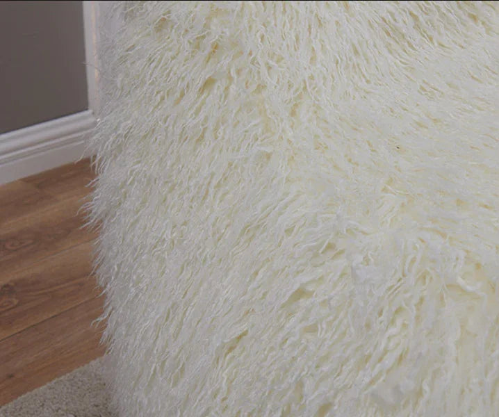 Faux Sheepskin Bean Bag-White *special* (Minimum Order: 2)