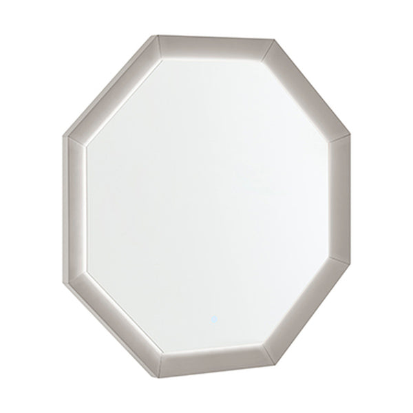 Pasadena LED Hexagon Mirror - Flannel Grey
