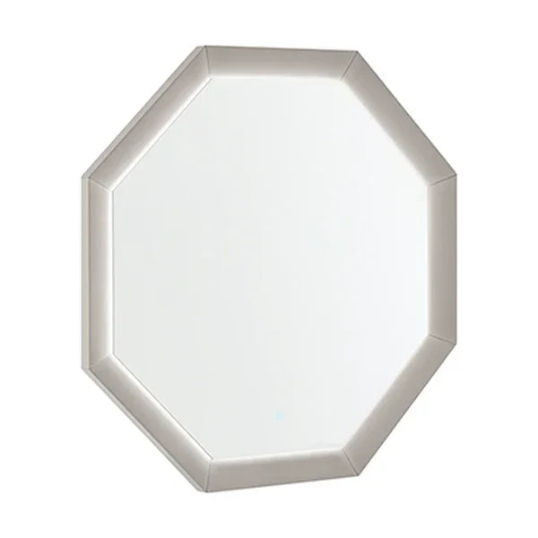Pasadena LED Hexagon Mirror - Flannel Grey