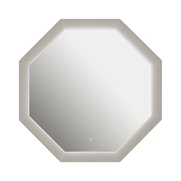 Pasadena LED Hexagon Mirror - Flannel Grey