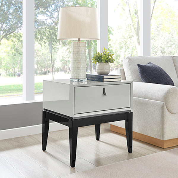 Pasadena 1 Drawer End Table - Cool Grey
