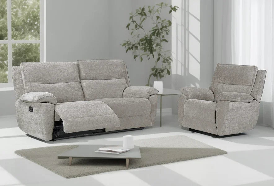 Midtown Recliner 2 Seater Sofa - Light Grey (Special)