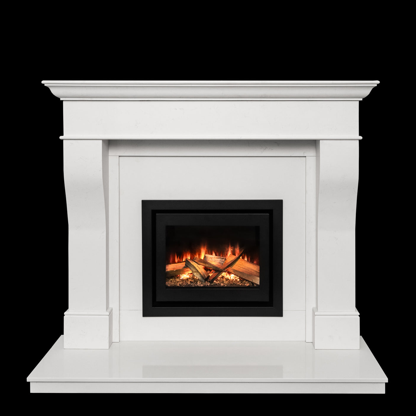 60" Plaza Honed Naples White Surround