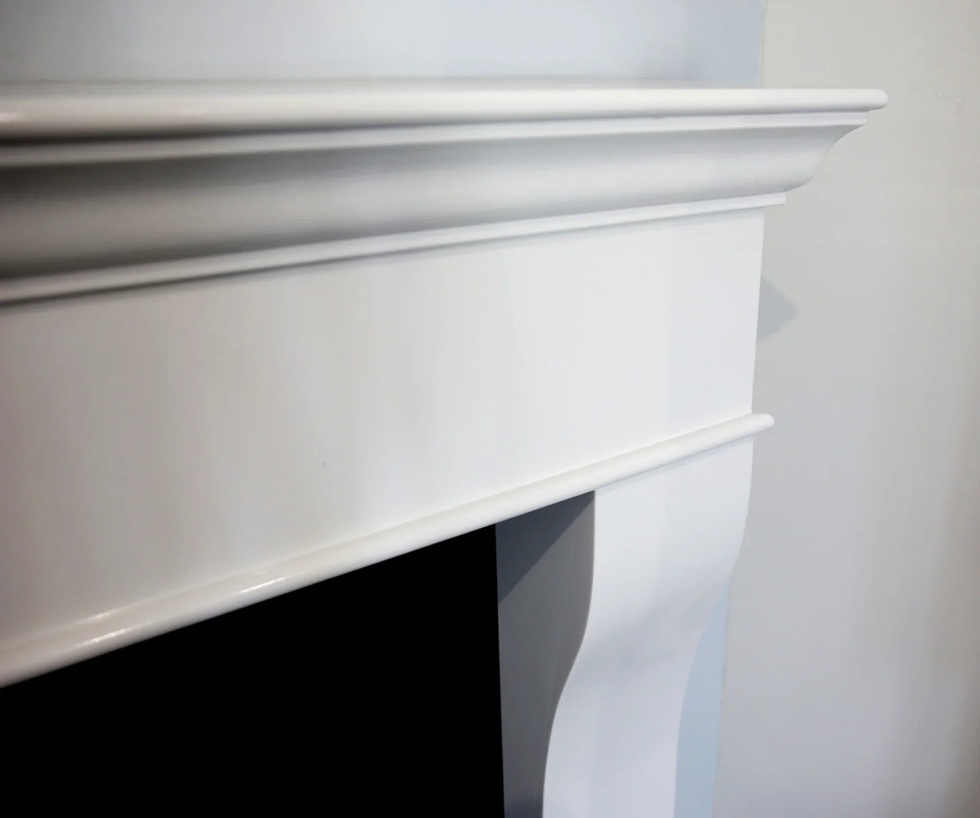 54" Plaza Polished Polar White Surround