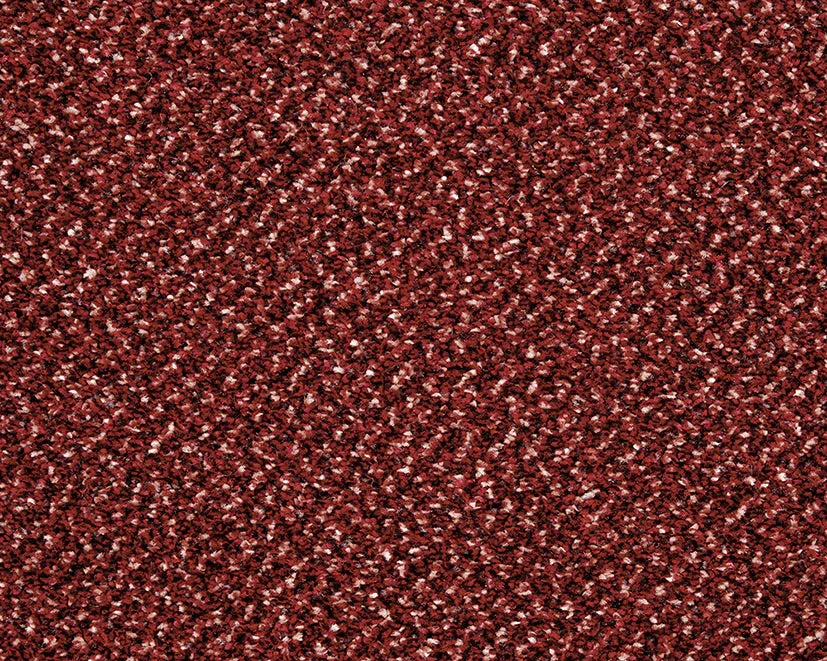 Rich ruby red carpet with a textured looped pile finish | Home Centre Direct UK