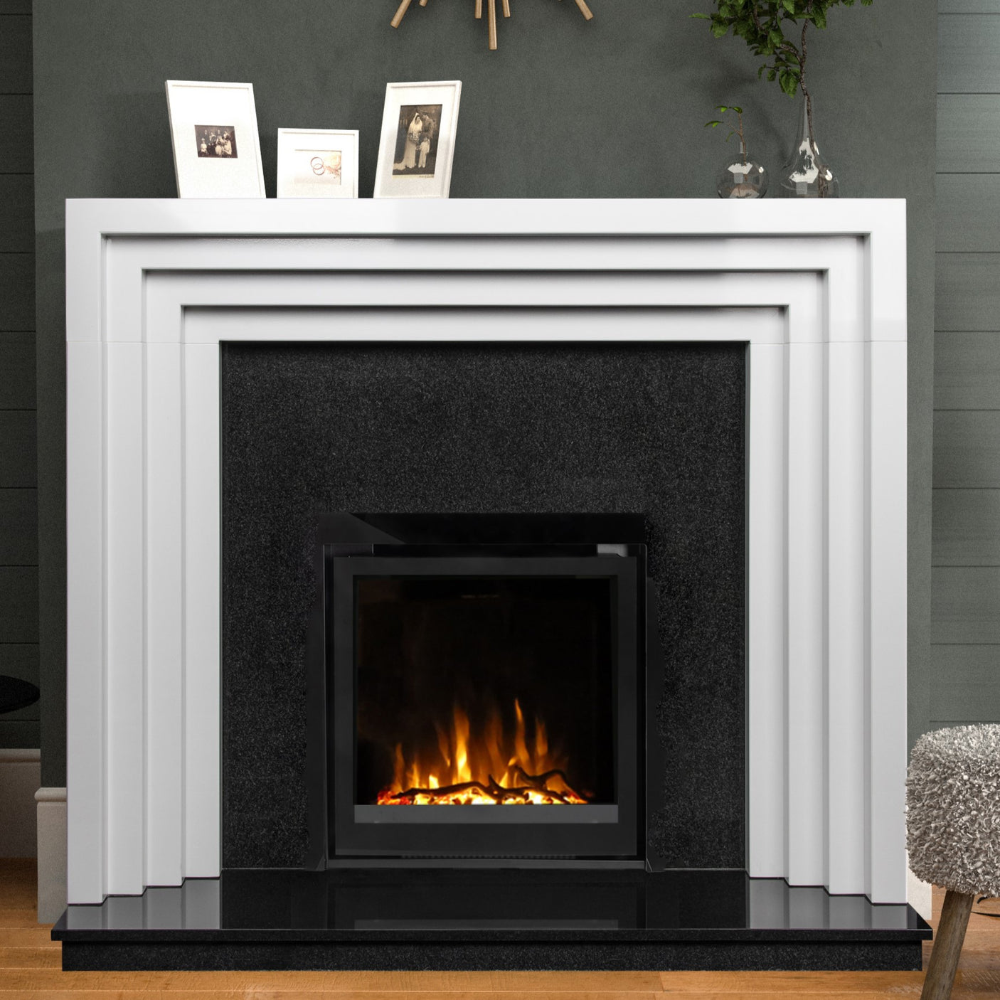 Ezee Glow Pulse Widescreen Electric Fire With Glass Trim