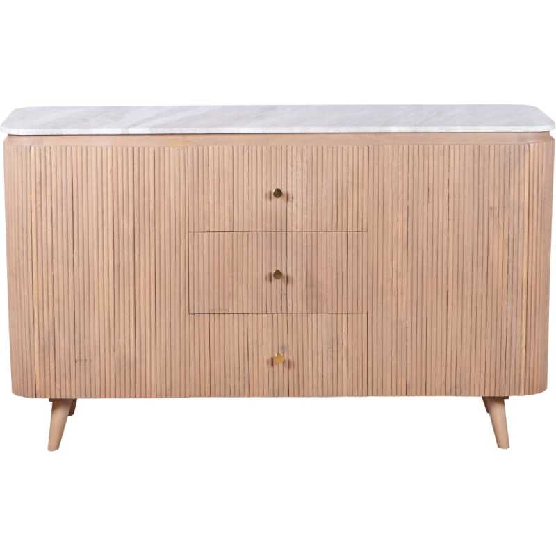 Ashford Natural Marble & Wood Extra Large Sideboard - View 3