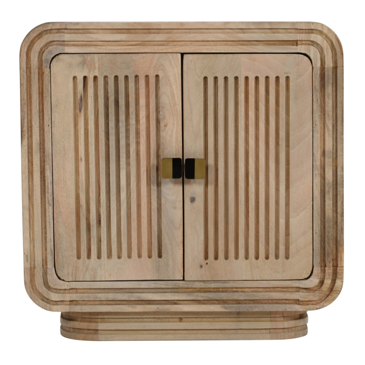 Hudson mini sideboard made of carved mango wood with rustic charm
