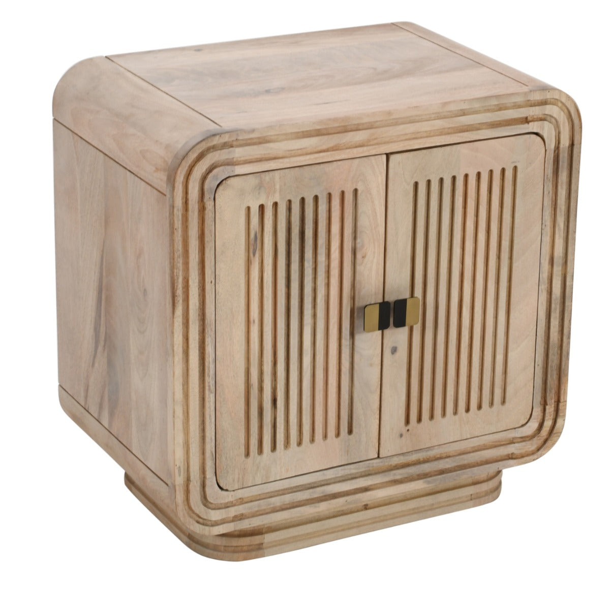 Hudson mini sideboard made of carved mango wood with rustic charm